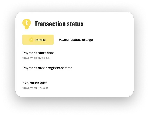 screen transaction status